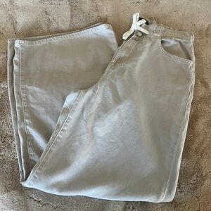 Gap Women’s Wide Leg Baggy Drawstring Soft Denim Pants